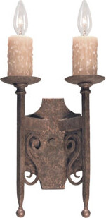 2nd Ave Lighting Toscano 2 - Light Candle Wall Light