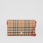 Thumbnail for your product : Burberry Vintage Check E-canvas Wallet with Detachable Strap