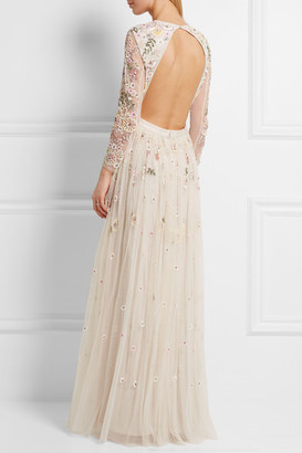 Needle & Thread Embellished Tulle Gown - Off-white