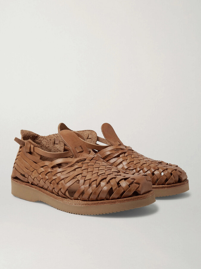 woven leather huarache sandals