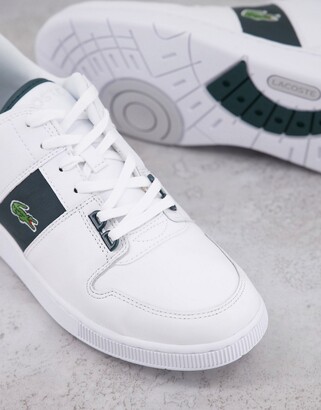 Lacoste Thrill sneakers in white with green stripe - ShopStyle