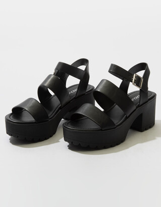 soda platform sandals white