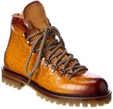 Thumbnail for your product : Antonio Maurizi Low Croc-Embossed Leather Hiking Boot