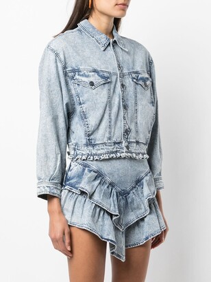 Mother The Fly Away Ruffle denim jacket