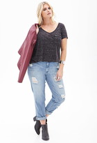 Thumbnail for your product : Forever 21 FOREVER 21+ High-Waisted Distressed Boyfriend Jeans