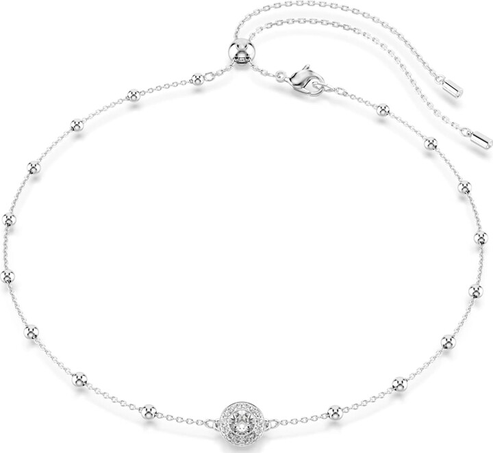 Swarovski Una Angelic pendant Round cut Double sided motifs White Rhodium plated