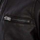 Thumbnail for your product : River Island Boys black faux leather biker jacket