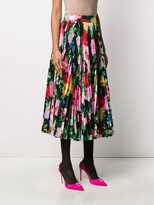 Thumbnail for your product : Richard Quinn Floral Print Pleated Skirt