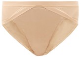 Thumbnail for your product : ROSSELL ENGLAND High-rise Silk-blend Briefs - Beige