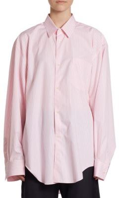 Vetements x Comme Des Garcons Oversize 80's Striped Button-Down Shirt