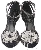 Thumbnail for your product : Andrew Gn Herringbone Embellished Pumps