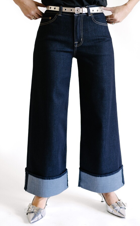 Fidelity x @closetchoreography The Base Wide Cuffed Leg Jeans