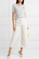 Thumbnail for your product : J.Crew Embroidered Striped Merino Wool T-shirt