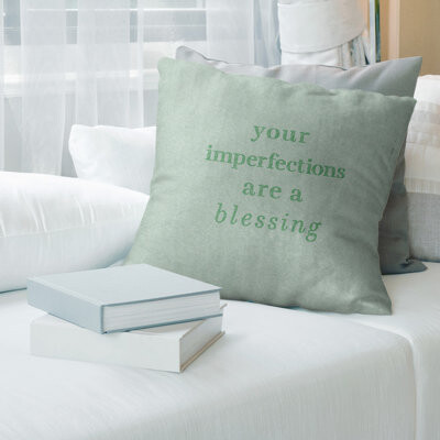 ArtVerse Handwritten Imperfections Inspirational Quote Pillow