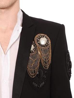 Balmain Embroidered Cotton Jacket