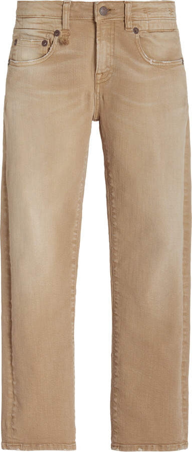 R 13 Boy Rigid Low-Rise Straight-Leg Cropped Jeans
