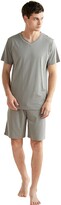 Thumbnail for your product : YAOMEI Mens Pyjamas Set Short Cotton Mens Short Sleeves Nighties PJ Set Sleepwear Nightwear