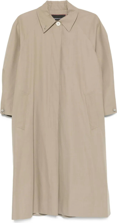 Fabiana Filippi Button-Fastening Raglan-Sleeve Coat