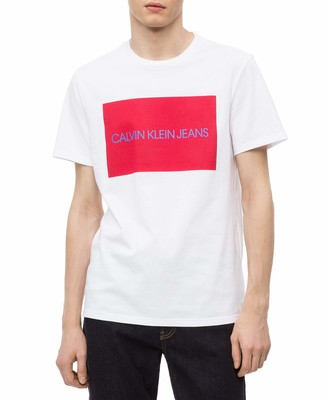 Calvin Klein Men's Institutional Logo T-Shirt brilliant white XX-Large -  ShopStyle
