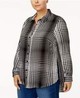 Thumbnail for your product : Melissa McCarthy Trendy Plus Size Split-Side Shirt
