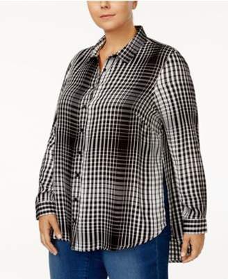 Melissa McCarthy Trendy Plus Size Split-Side Shirt