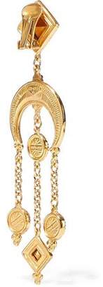 Ben-Amun Ben Amun 24-karat Gold-plated, Swarovski Crystal And Faux Pearl Clip Earrings