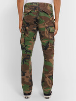 Thumbnail for your product : Polo Ralph Lauren Slim-Fit Camouflage-Print Cotton-Twill Cargo Trousers - Men - Green