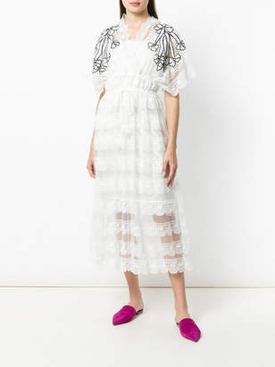 Tsumori Chisato embroidered flared midi dress
