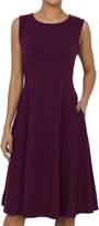 Thumbnail for your product : TheMogan Women's Sleeveless Pocket Stretch Cotton Fit & Flare Dress 2XL