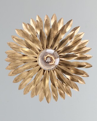 Crystorama Broche 1-Light Antiqued Gold Sconce