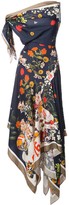 Thumbnail for your product : Monse Football-Floral Print Off-Shoulder Dress