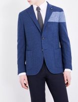 Thumbnail for your product : Lardini Colour block regular-fit cotton-blend jacket