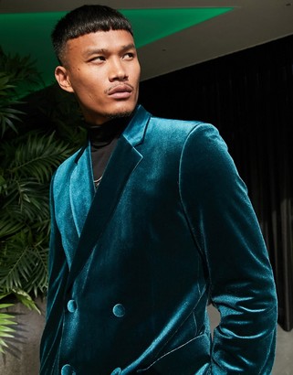 green velvet blazer men