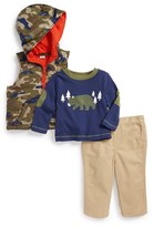 Thumbnail for your product : Little Me Camo Vest, T-Shirt & Pants Set (Baby Boys)