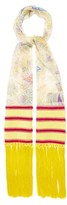 Thumbnail for your product : Etro Paisley-print Fringed Silk-georgette Scarf - Yellow Multi