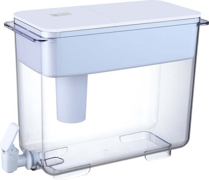 Great Value Water Filter Pitcher 30 Cup Series, White Color, BPA-Free, Brita Filter Compatible ,Certified to NSF/ANSI 53,30 Cup , Digital Timer Indicator,HS525,White