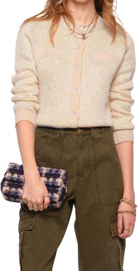 Heartloom Nouvelle Button Down Cardigan In Champagne