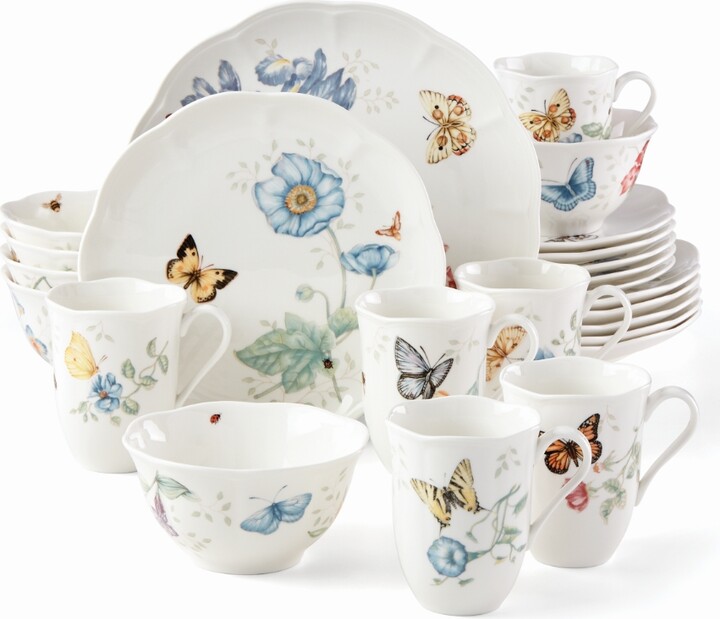 Lenox Butterfly Meadow 24pc Dinnerware Set Service for 6, Created for