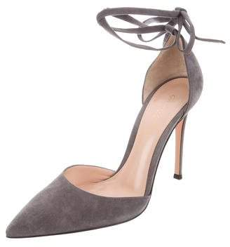 Gianvito Rossi Suede Wrap-Around Pumps w/ Tags
