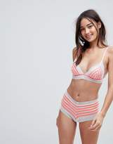 Thumbnail for your product : ASOS Design Nicole Neon Stripe French Knicker