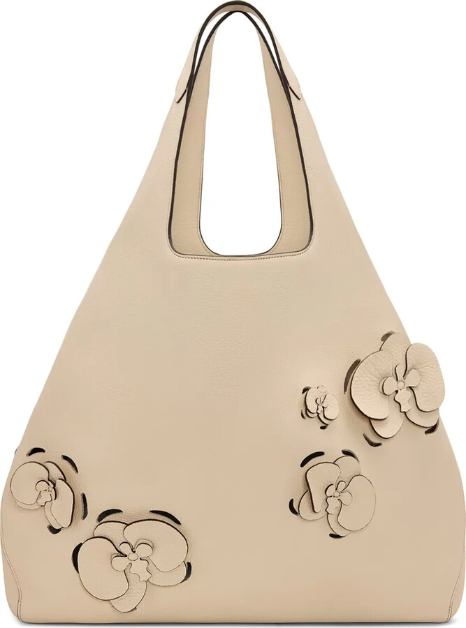 Oscar de la Renta The Laser-Cut Orchid Topaz tote bag
