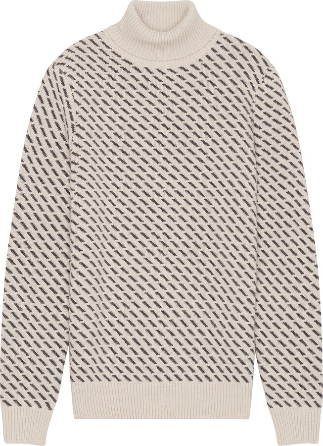 Barbour Masham Roll Neck Sweater in Cream