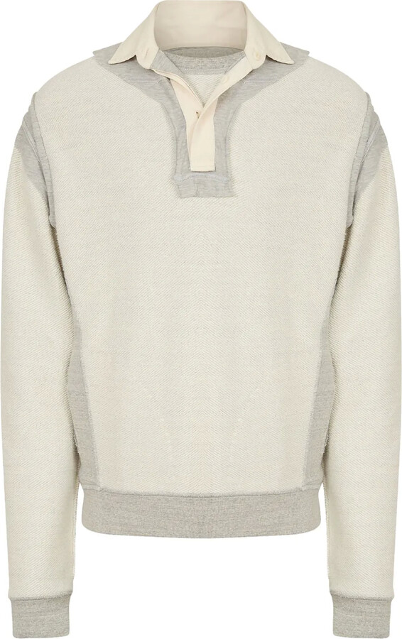 Maison Margiela Textured-Finish Polo Shirt