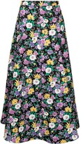 Thumbnail for your product : Plan C Floral-Print Skirt