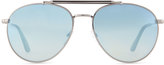 Thumbnail for your product : Tom Ford Colin Round Aviator Sunglasses, Silver
