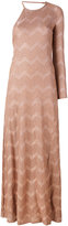 M Missoni - robe longue asymétrique - women - Soie/coton/Polyamide/Viscosefibre métallique - L