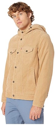 Levi's Corduroy Two-Pocket Hoodie with Sherpa