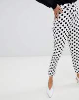 Thumbnail for your product : Missguided Polka Dot High Waist PANTS