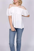 Thumbnail for your product : Entro White Cutout Top