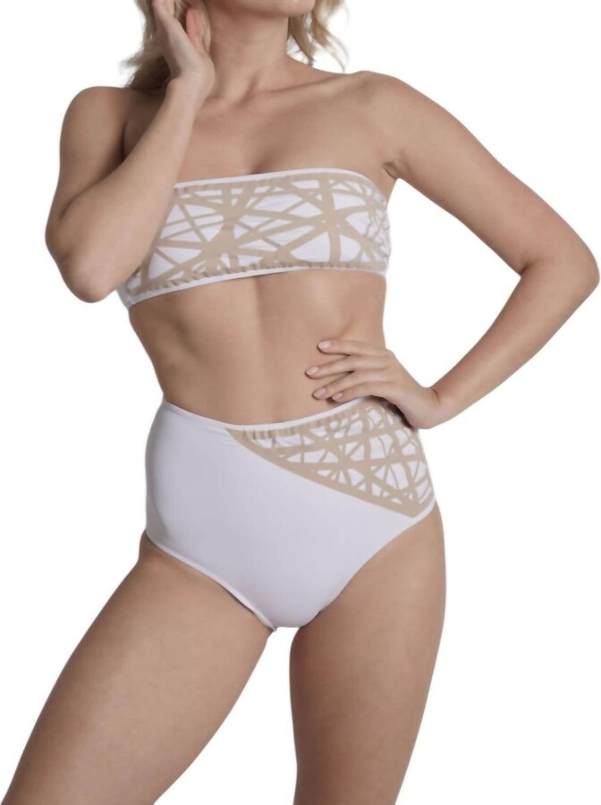 Sauipe Lillian Full Coverage Bikini Bottom In White